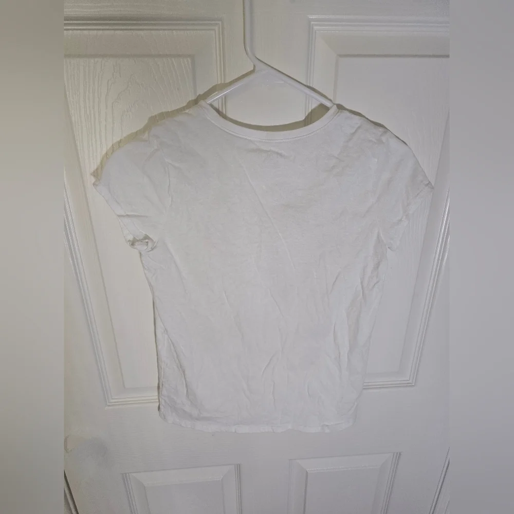 Children's Place Girls Western Unicorn White Short Sleeve Tee Large